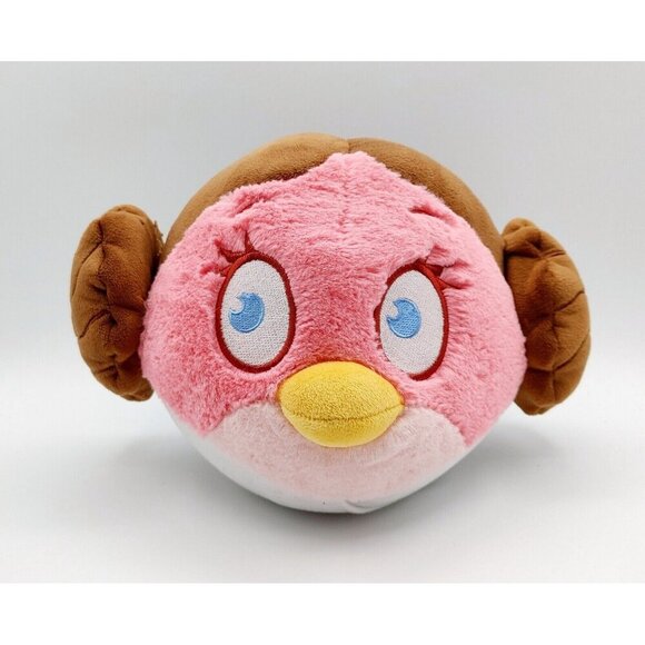 Star Wars Angry Birds Plush Girl Pink Bird Princess LeIa Plush Ball RARE - Picture 1 of 4